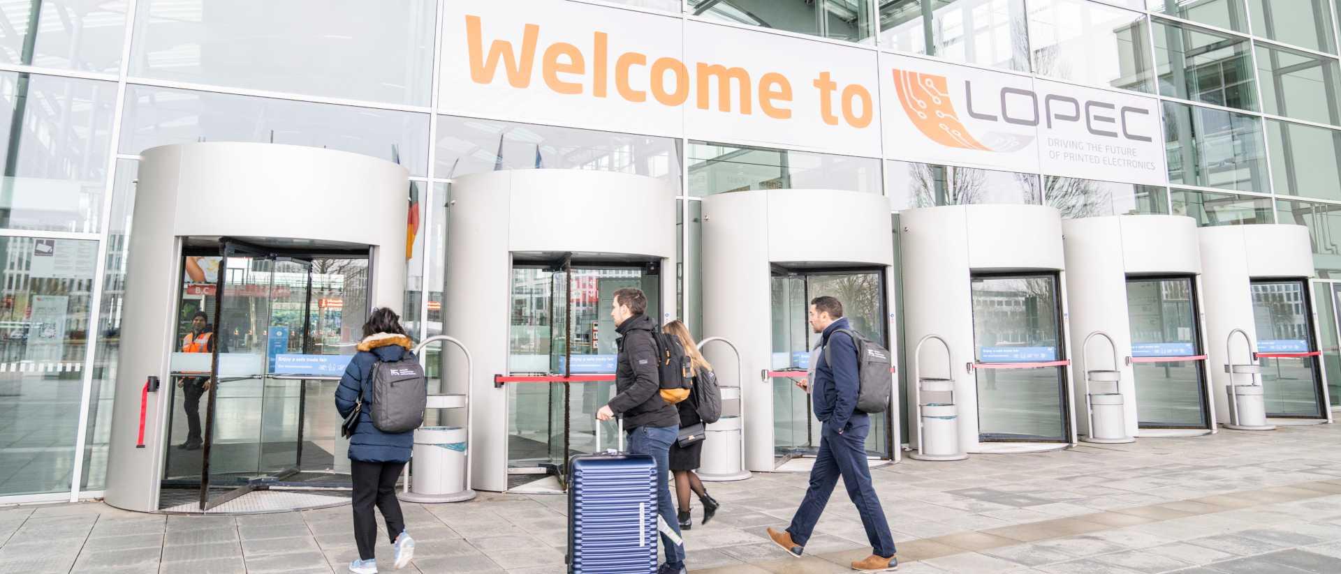 Entrance of ICM Messe Munich during LOPEC 2023