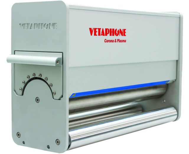The Vetaphone VE1A-M model is the most popular corona treater in the narrow web sector and will be on working demonstration at Labelexpo India