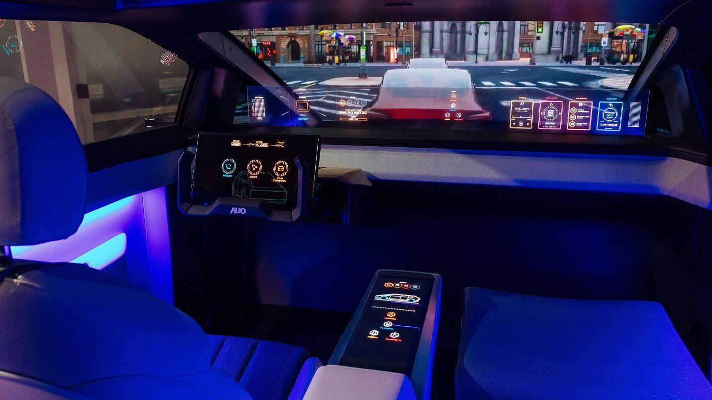 AUO's smart cockpit, featuring the strength of Micro LED technology in various dimensions and applications