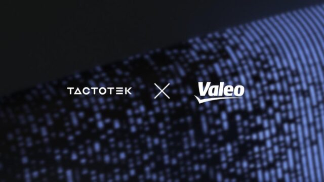 Company logos of TactoTek and Valeo