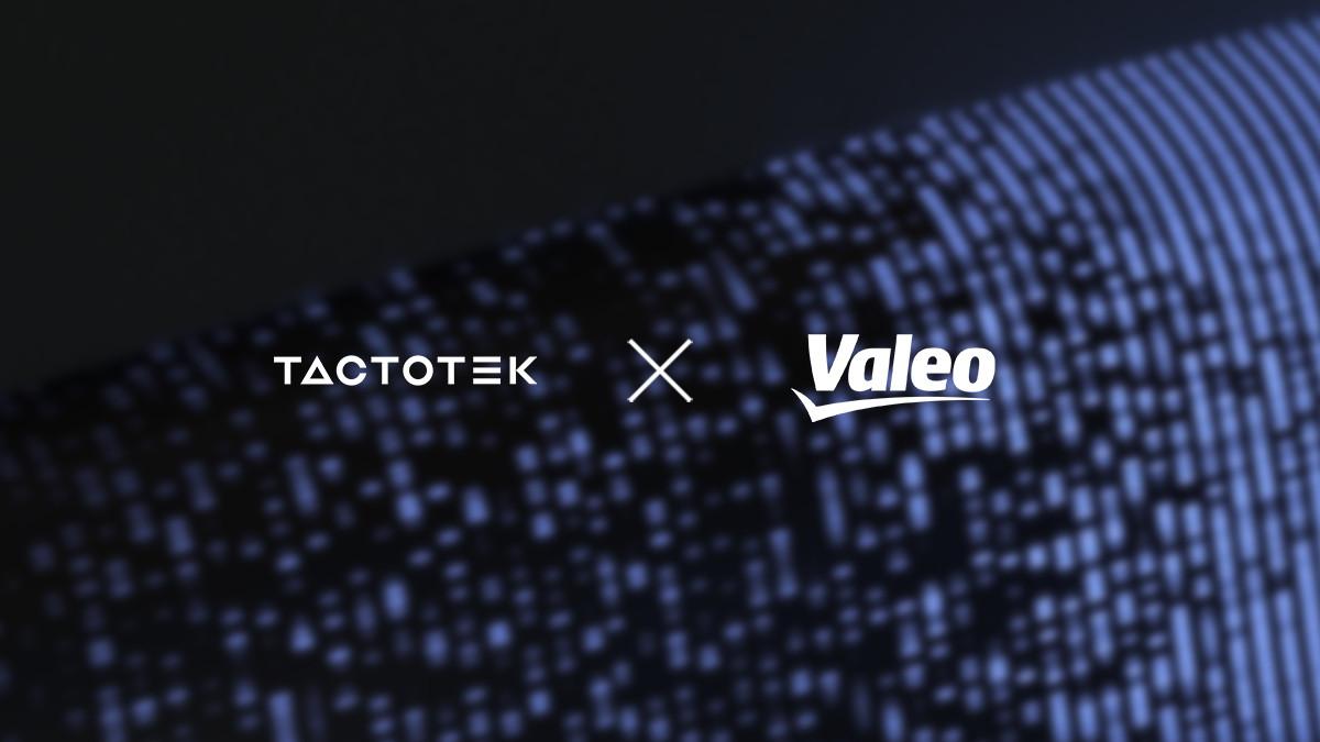 Company logos of TactoTek and Valeo