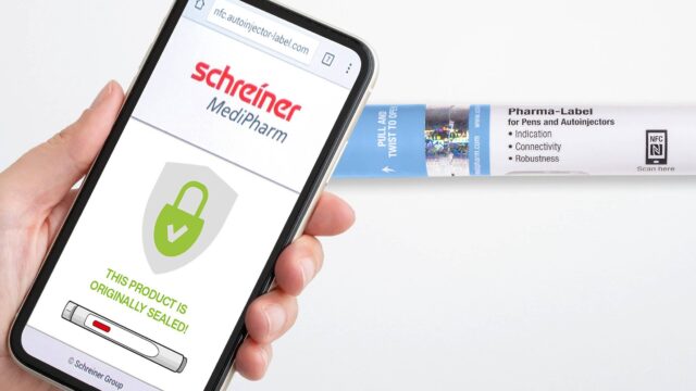 Smart security: With an NFC-Label on their pen, patients can check the authenticity and integrity of their medication within seconds via smartphone