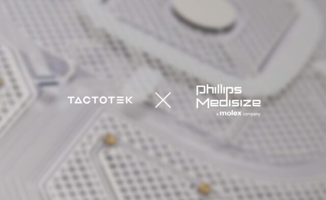 Logos of TactoTek and Phillips Medisize