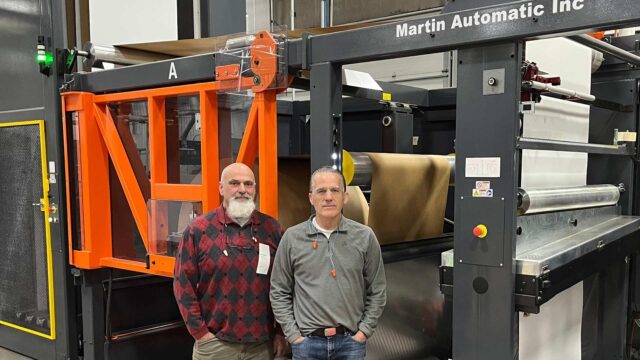 Bob Hoffman and Ed Zumbiel with the MCBWW unwind/splicer