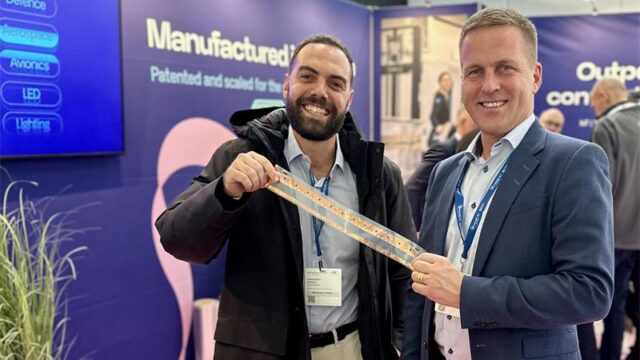 DP Patterning and ams OSRAM representatives at productronica 2025