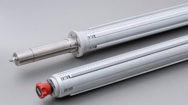 PSW-F clamping shaft in a special version with front adjustment and mechanical counter.