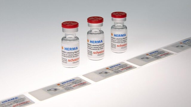 The Robust RFID-Label from Schreiner MediPharm reliably protects the integrated chip against mechanical stress and permanently enables dependable functionality.
