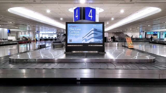E Ink display at Taoyuan Airport