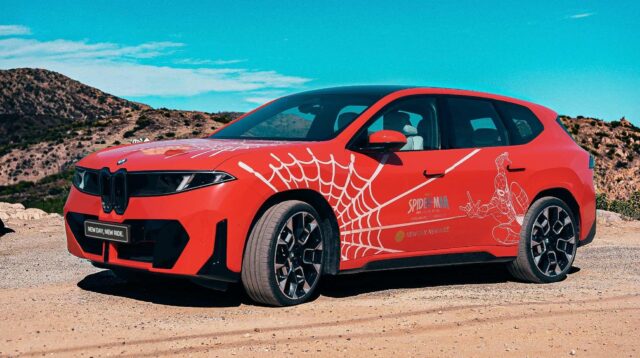 The colour-changing Spiderman car
